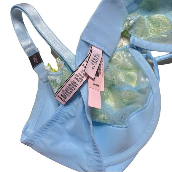 Victoria's Secret Lemon Grove Embroidered Push-Up Without Padding Bra Size 36DD - Picture 3 of 3